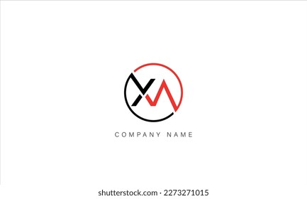 Monograma del logotipo de las letras abstractas de AX, XA