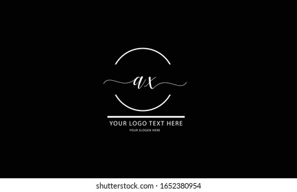 plantilla monograma del logotipo del vector abstracto ax xa