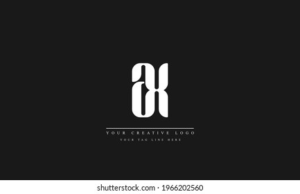 ax xa abstract vector logo monogram template