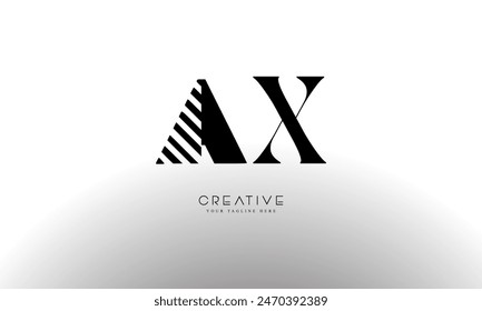 AX XA Alphabets Letters Logo Monogram