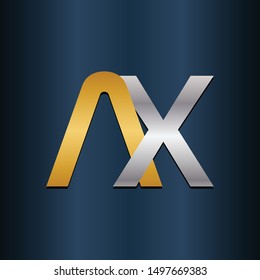 AX XA Double Initial Alphbet letters Logo