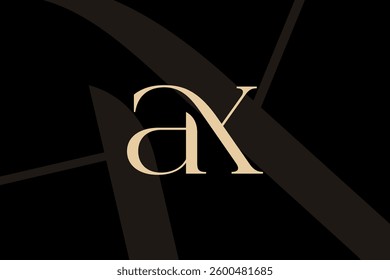 AX or XA letter logo icon design. Classic style luxury initials monogram.