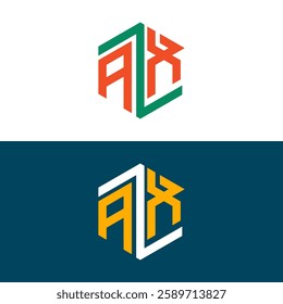 AX XA letter logo set design