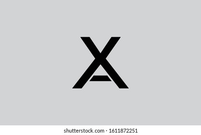 AX or XA and A or X Uppercase Letter Initial Logo Design Template Vector Illustration