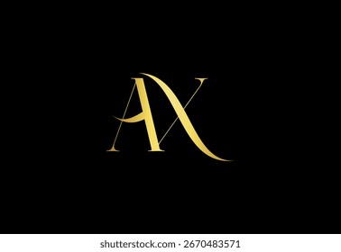 AXE, XA, A, X, Logotipo de Monograma com Design de Letra Abstrata.
