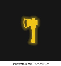 Ax yellow glowing neon icon