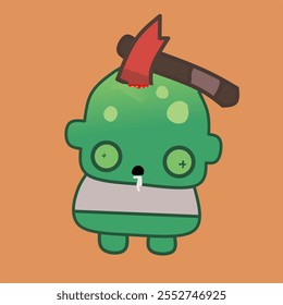 Imagem do vetor de pixel zumbi do Ax