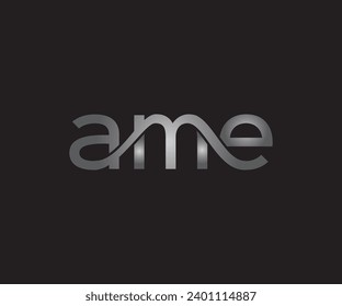 axa and ame word logo free vector