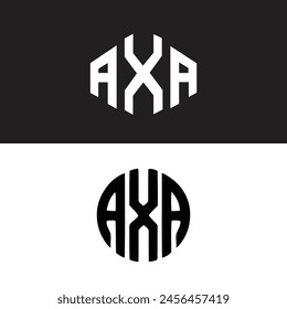 AXA triangle letter logo design with triangle shape. AXA triangle logo design monogram. AXA triangle vector logo template with red color. AXA triangular logo Simple, Elegant, and Luxurious design.