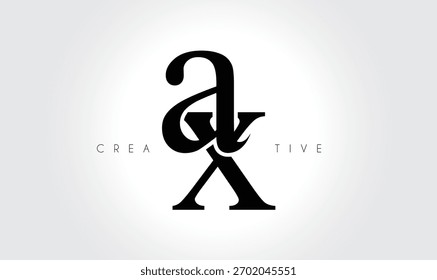 AXax Elegant Serif Monogram Logo – Luxury Lowercase Typographic Lettermark for Modern Branding