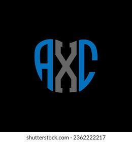 AXC letter logo creative design. AXC unique design.
