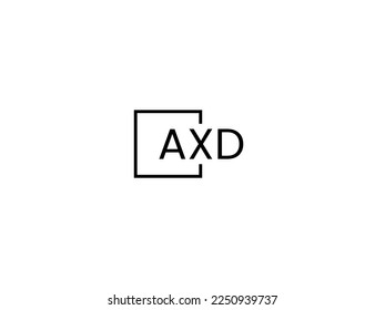 Letra AXD Ilustración del vector de diseño del logotipo inicial