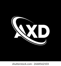 AXD logo. AXD letter logo design. Initials AXD logo linked with circle and uppercase monogram logo. AXD typography for technology, business and real estate brand.