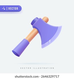 Design de Ilustração de Vetor Ax 3D