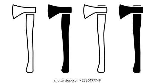 Axe Ax icon set simple design