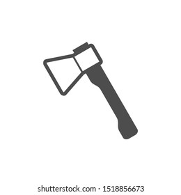 Axe black vector icon, garden tool, equipment and accessory. Isolated single illustration.