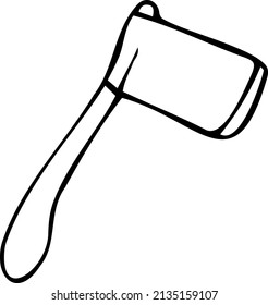X. Ilustración vectorial en blanco y negro, dibujada a mano. Objeto aislado sobre un fondo blanco. Clipart, plantilla, esbozo.