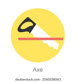 Axe and blade icon concept