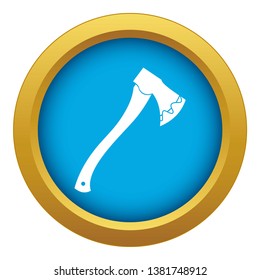 Axe In blood icon blue vector isolated on white background for any design
