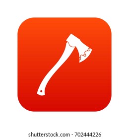 Axe In blood icon digital red for any design isolated on white vector illustration