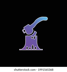 Axe blue gradient vector icon