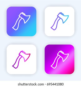 Axe bright purple and blue gradient app icon