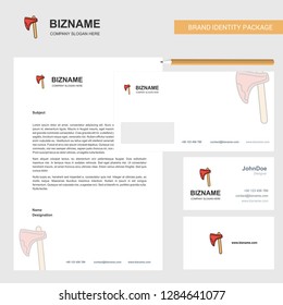 Axe Business Letterhead, Envelope and visiting Card Design vector template