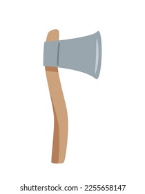 Axe cartoon doodle vector. Garden axe or camping, tourism. Illustration isolated on white.