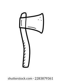 Vector de doodle de dibujos animados de x. Camión de jardín o camping, turismo. Ilustración aislada en blanco.
