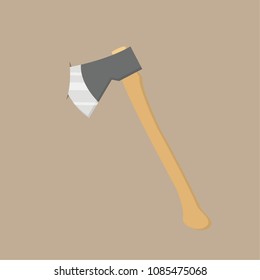 Axe cartoon vector. free space for text. wallpaper. background.