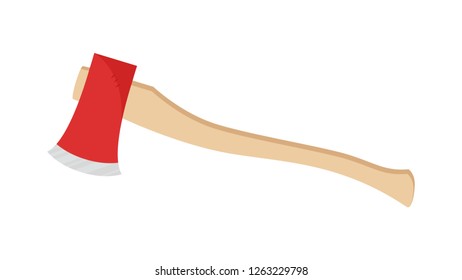 Axe cartoon vector. free space for text. wallpaper. copy space.