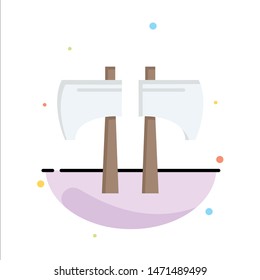 Axe, Chop, Lumberjack, Tool Abstract Flat Color Icon Template