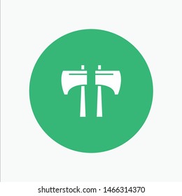 Axe, Chop, Lumberjack, Tool white glyph icon. Vector Icon Template background