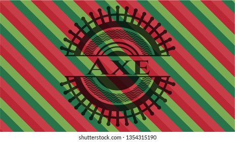 Axe christmas style emblem.