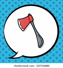 axe color doodle, speech bubble