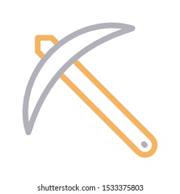 axe color line vector icon