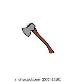 Axe colored vector icon on white background. Stock vector EPS10