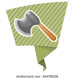 Axe colorful icon. Vector illustration in cartoon style