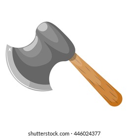 Axe colorful icon. Vector illustration in cartoon style