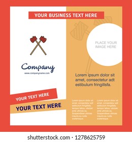 Axe  Company Brochure Template. Vector Busienss Template