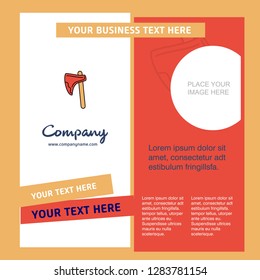 Axe Company Brochure Template. Vector Busienss Template
