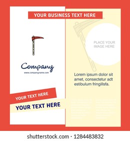 Axe  Company Brochure Template. Vector Busienss Template