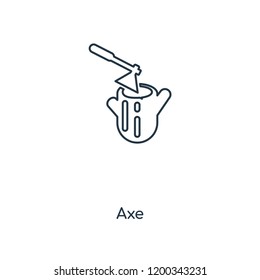 Axe concept line icon. Linear Axe concept outline symbol design. This simple element illustration can be used for web and mobile UI/UX.