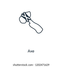 Axe concept line icon. Linear Axe concept outline symbol design. This simple element illustration can be used for web and mobile UI/UX.