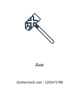 Axe concept line icon. Linear Axe concept outline symbol design. This simple element illustration can be used for web and mobile UI/UX.