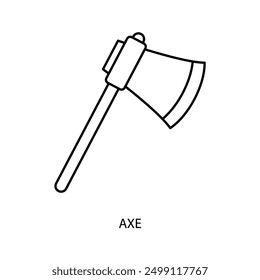 axe concept line icon. Simple element illustration. axe concept outline symbol design.