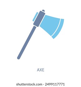 axe concept line icon. Simple element illustration. axe concept outline symbol design.