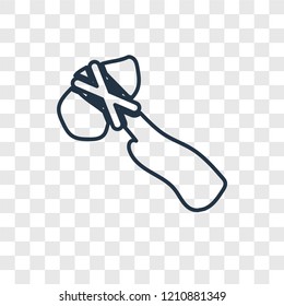 Axe concept vector linear icon isolated on transparent background, Axe concept transparency concept in outline style