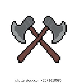 AXE CROSS ICON PIXEL ART