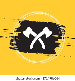 Axe Cross Icon Vector Illustration Eps10